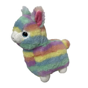 Aurora Rainbow Llama Plush Stuffed Animal 11"